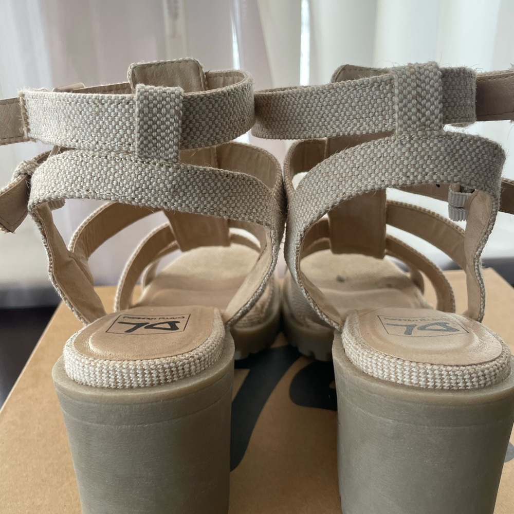 Block open toe sandals